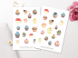 Preview: Cupcakes Sticker Set